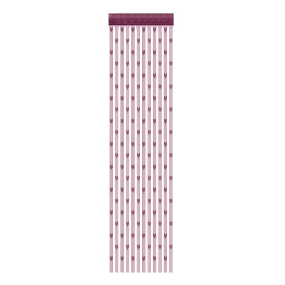 JeashCHAT Love Heart String Curtain, Sheer Window Curtain, Tassels Doorway Divider, Wall Hanging Curtain Home Decor for Bedroom Living Room Bathroom, 50x200cm, Purple