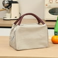 thumbnail image 1 of JeashCHAT Lunch Bag for Women Men, Large Capacity Insulated Lunch Box Containers Handbag for Adult, Reusable Lunch Tote Bag Striped Bento Box Bag for Work, Picnic or Travel, 1 of 6
