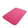 thumbnail image 1 of JeashCHAT Memory Foam Bath Mat 19.7" x 35.4" Rectangular Striped Bath Rug, Ultra Soft Absorbent Anti-slip Bathroom Rug for Bathroom Decor, Hot Pink, 1 of 2