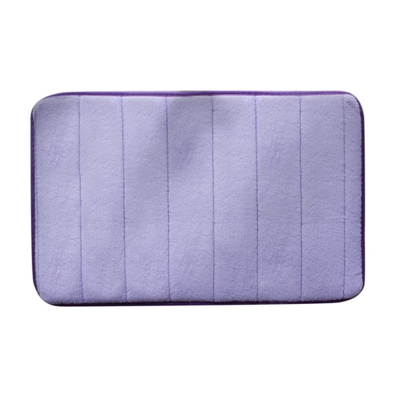 JeashCHAT Memory Foam Bath Mat, Bathroom Rug, Ultra Soft Non-Slip Water Absorbent Carpet In Wash Basin Bathtub Side Floor Rug, Machine Washable Shower Room Doormat, 24''x16''