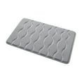 thumbnail image 1 of JeashCHAT Memory Foam Bath Mat , 16x24 inch Ultra Soft Rectangular Bathroom Rug Non-Slip Water Absorbent Bath Rug for Floor, Tub and Shower, Gray, 1 of 2