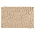thumbnail image 1 of JeashCHAT Memory Foam Bath Mat Embossed Non Slip Bathroom Rugs Super Soft Water Absorbent Bath Mats for Bathroom Floor Machine Washable Bath Rugs, 20" x 32", Beige, 1 of 2