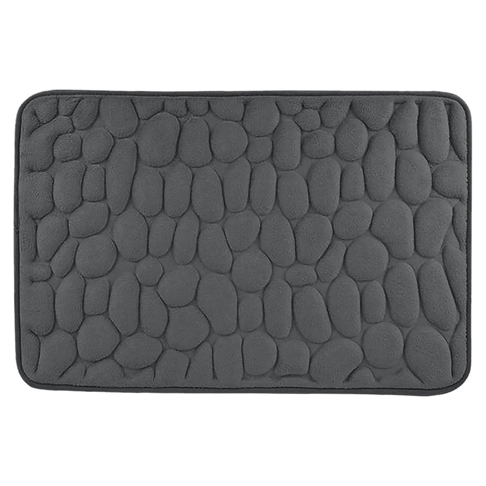 JeashCHAT Memory Foam Bath Mat Embossed Non Slip Bathroom Rugs Super ...