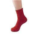 thumbnail image 1 of JeashCHAT Men's Winter Coral Velvet Home Floor Socks Sleep Tube Socks Solid Male Socks, 1 of 3