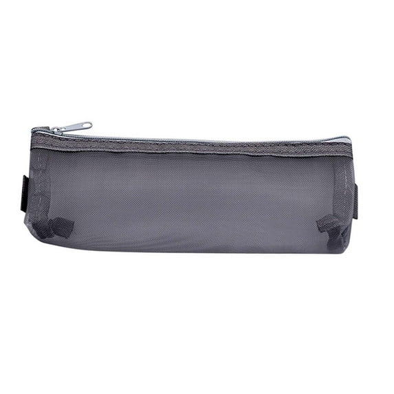 JeashCHAT Mesh Pencil Pouch , Brief Style Clear Pure Color Zipper Pencil Box, Net Yarn Stationery Storage Box for for Students Adults, Travel Accessories