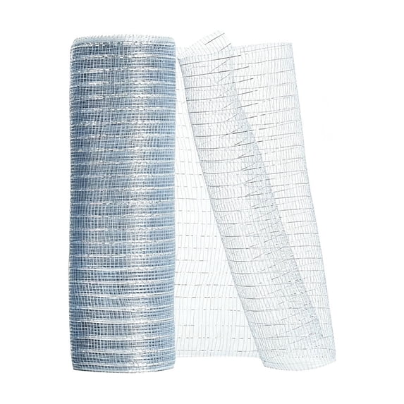JeashCHAT Metal Mesh Ribbon with Foil, 10.23 inch x 32.81 feet Each Roll, Deco Mesh Ribbon for Christmas Tree, Wreaths, Swags, Centerpieces Decorating and Gift Wrapping