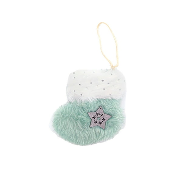 JeashCHAT Mini Plush Christmas Stockings, Cute Xmas Stockings Hanging Ornaments Christmas Tree Decorations, Xmas Gifts, Green
