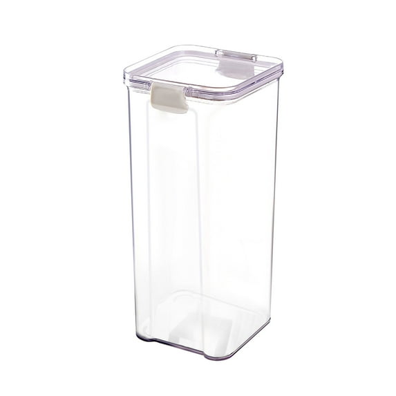 JeashCHAT Miscellaneous Grains Barley Noodle Storage Jar Nut Candy Dry Storage Jar Square Transparent Buckle Dry Storage Jar