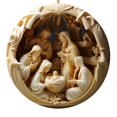 thumbnail image 1 of JeashCHAT Nativity Scene Christmas Ornaments Plastic Christmas Decorations Christmas Tree Hanging Decorations Christmas Gifts Christmas Stocking Stuffers, 1 Pc, 1 of 3