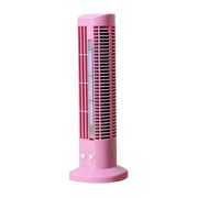 JeashCHAT Oscillating Tower Fan Clearance, Personal Mini Bladeless Fan for Bedroom Home Office Desktop, Quiet Cooling Fan USB Small Portable Conditioning Fan, Pink