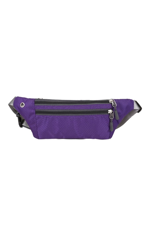Outdoor Sports Fanny Pack for Men Women, Lightweight Waterproof Waist Pack, Crossbody Sling Bag Belt Bag Phone Bag for Travel Hiking Running Workout, Purple
