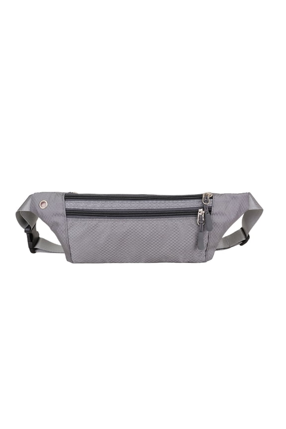 Outdoor Sports Fanny Pack for Men Women, Lightweight Waterproof Waist Pack, Crossbody Sling Bag Belt Bag Phone Bag for Travel Hiking Running Workout, Gray