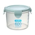 thumbnail image 1 of JeashCHAT Overnight Oats Containers with Airtight Snap Lock, Round Food Storage Containers for Oatmeal Cereal Milk, Reusable Portable Food Storage Jars, Leakproof, BPA Free Plastic, Blue 600ml, 1 of 1