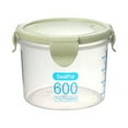 thumbnail image 1 of JeashCHAT Overnight Oats Containers with Airtight Snap Lock, Round Food Storage Containers for Oatmeal Cereal Milk, Reusable Portable Food Storage Jars, Leakproof, BPA Free Plastic, Green 600ml, 1 of 1