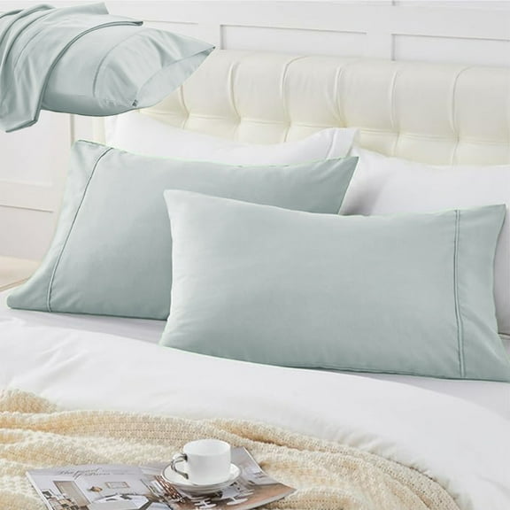 JeashCHAT Pillow Cases Standard Size, Polyester Microfiber Pillowcase, Super Soft Breathable Brushed Microfiber Fabric Pillow Covers with Envelop Closure, 20x26 Inches