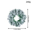 thumbnail image 1 of JeashCHAT Pine Snow Flocked Wreath, 11.8" Hanging Christmas Wreath for Front Door, Christmas Decorations for Home Outdoor Indoor Door Fireplace Window, 1 of 7