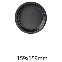 JeashCHAT Pizza Pan 6 Inch Round Baking Pan Non-Stick Bakeware Pizza Tray for Home Restaurant Kitchen Party, Easy to Clean, Black