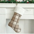 thumbnail image 1 of JeashCHAT Plaid Christmas Stockings, Large Size Xmas Hanging Stockings with White Super Soft Plush Cuff for Christmas Tree Holiday Fireplace Decor, Candy Gift Bag, 1 of 6
