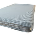 thumbnail image 1 of JeashCHAT Plaid Fitted Sheet Soft Microfiber Fabric Bottom Sheet, Breathable Fitted Bed Sheet, Checkered Bed Sheet, Mattress Protector, Machine Washable, 59"x79", Blue, 1 of 6