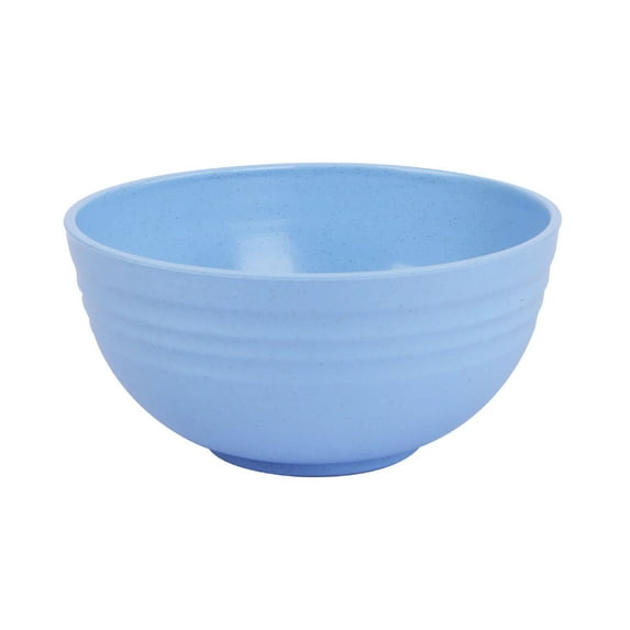 JeashCHAT Plastic Bowls, Wheat Straw Cereal Bowls for Kitchen, Reusable Round Bowl for Rice Noodle, Soup Bowl Salad Bowl Ramen Bowl Fruit Bowl Snack Bowl, Dishwasher and Microwave Safe, Blue