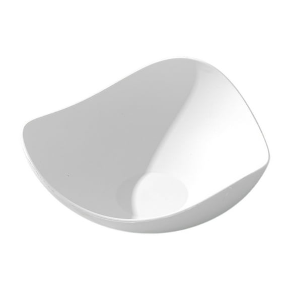 JeashCHAT Plastic Fruit Plate, Dessert Bowl, Serving Tray Platter for Candy Nut Fruit Snack, Lightweight Reusable Fruit Bowl for Kitchen Living Room, White