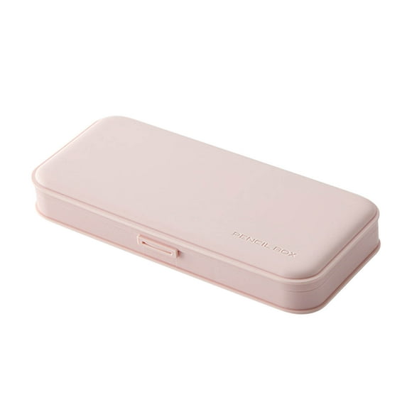 JeashCHAT Plastic Hard Pencil Case Pencil Box Frosted Stationery Case for Pencils Pens Office Supplies, Pink