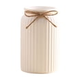 thumbnail image 1 of JeashCHAT Plastic Vase Small Flower Vase Decorative Striped Vase Faux Ceramic Look Vase for Home Living Room Dining Table Office Decor Bedroom Table Shelf Centerpiece, 1 of 6