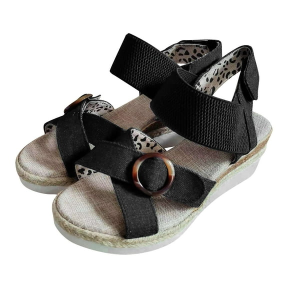 JeashCHAT Platform Sandals for Women Dressy Summer Ladies Espadrille Wedge Sandal Casual Comfortable Summer Sandals for Outdoor