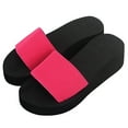 thumbnail image 1 of JeashCHAT Platform Sandals for Women, Summer Slippers Knit Elastic Band Flatform Slide Sandals Open Toe Slip On Chunky Slides Beach Sandals, 1 of 3