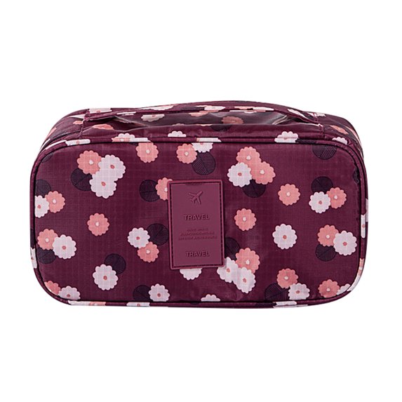 JeashCHAT Portable Pattern Travel Underwear Bra Storage Box Storage Bag