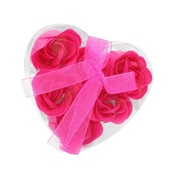 JeashCHAT Practical small gifts Heart-shaped soap flower gift box Creative Valentine's Day gift clearance