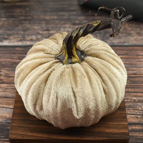 JeashCHAT Pumpkin Decor Assorted Velvet Foam Pumpkin Halloween Thanksgiving Fall Wedding Decorations Table Centerpiece Mantel Kitchen Farmhouse Decor