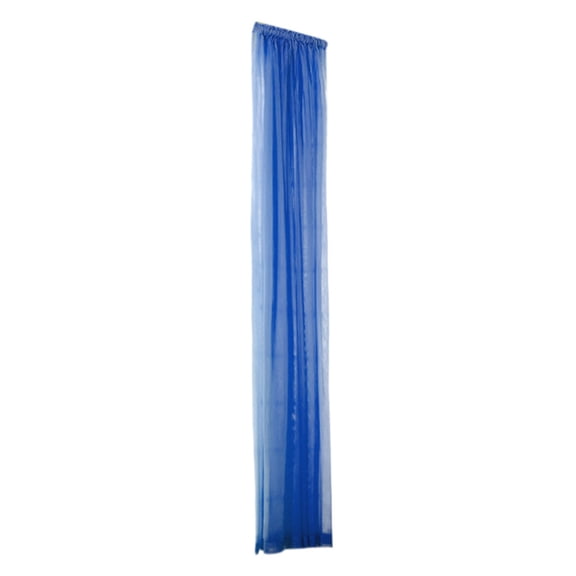 JeashCHAT Pure Color Tulle Door Window Curtain, Drape Panel Sheer Scarf Valance, Home Decor for Girls Bedroom Living Room Bathroom, 31"W x 79"L, Dark Blue