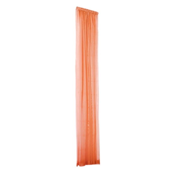 JeashCHAT Pure Color Tulle Door Window Curtain, Drape Panel Sheer Scarf Valance, Home Decor for Girls Bedroom Living Room Bathroom, 31"W x 79"L, Orange