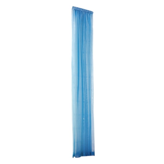 JeashCHAT Pure Color Tulle Door Window Curtain, Drape Panel Sheer Scarf Valance, Home Decor for Girls Bedroom Living Room Bathroom, 31"W x 79"L, Blue