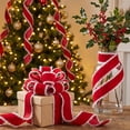 thumbnail image 1 of JeashCHAT Red Velvet Christmas Ribbon Roll, Decorative Wired Ribbon for Gift Wrapping, Christmas Tree Wreaths Decorations, Bow Making, 1.57 Inch x 9.84 Yards, 1 of 6