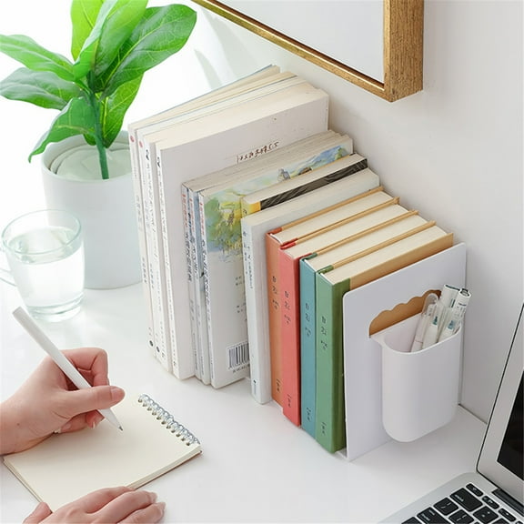 JeashCHAT Retractable Desktop Book Organizer Storage Rack Office Document Textbook Shelf