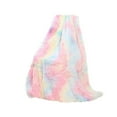 thumbnail image 1 of JeashCHAT Reversible Fuzzy Faux Throw Blanket Tie-dye Super Soft Cozy Plush Fluffy Bedding Lightweight Long Hair Shaggy Blanket for Sofa Couch Chair Bed, 31"x47", Colorful, 1 of 1