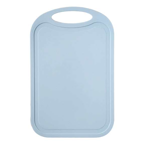 JeashCHAT Reversible Kitchen Cutting Board, Large Plastic Chopping Board, Cutting Board for Meat Vegetables Fruits, Easy Grip Handle, Dishwasher Safe (Blue)