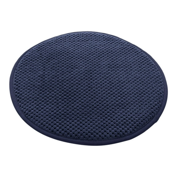 JeashCHAT Round Chair Cuhsion, 13.7 inch Circle Stool Cushion, Soft Seat Cushion Chair Pad for Indoor Home Office Kitchen Dining Chair, Non Slip Floor Pillows, Dark Blue