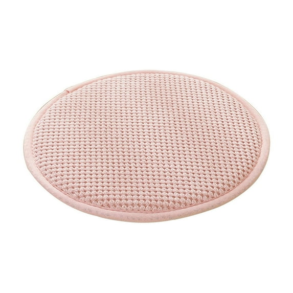 JeashCHAT Round Chair Cuhsion, 13.8 inch Circle Stool Cushion, Seat Cushion Chair Pad for Indoor Home Office Kitchen Dining Chair, Pink