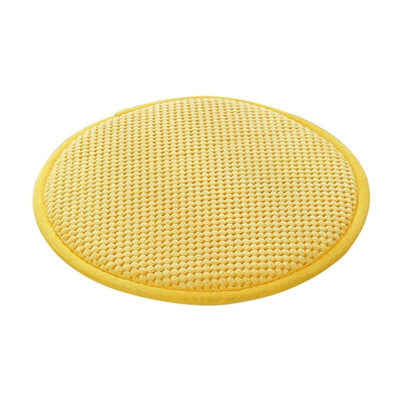 JeashCHAT Round Chair Cuhsion, 13.8 inch Circle Stool Cushion, Seat Cushion Chair Pad for Indoor Home Office Kitchen Dining Chair, Yellow