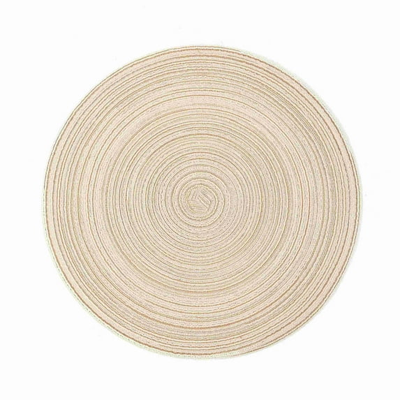 JeashCHAT Round Placemats Washable Polyester Table Mats Woven Non-Slip Place Mats 15 inch Round Placemats for Kitchen Dining Table Decor, Holiday Christmas Party Supplies