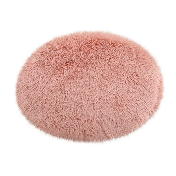 JeashCHAT Round Plush Cat Bed Mat 15.7 inch Pet Cushion for Indoor Cats Puppy, Washable Warm Cat Dog Bed Cushion Pad Mat