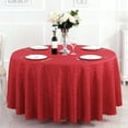 thumbnail image 1 of JeashCHAT Round Tablecloth, 71 Inch Polyester Fabric Washable Table Cloth for Round Dining Table, Decorative Table Cover for Wedding Birthday Party Banquet, Red, 1 of 6