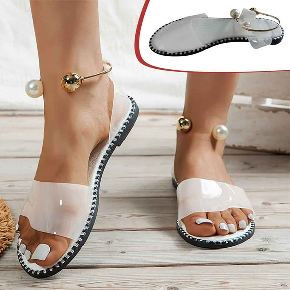 JeashCHAT Sandals for Women Women's Summer Fashion Comfortable Flat Sandals Beach Sandals