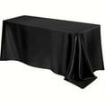 thumbnail image 1 of JeashCHAT Satin Tablecloth, Rectangle Silk Table Cloth, Soft Fabric Table Cover for Wedding Banquet Party Christmas, Solid Color Table Cloth for Dining Tables, Washable, 60 x 84 Inch, 1 of 6