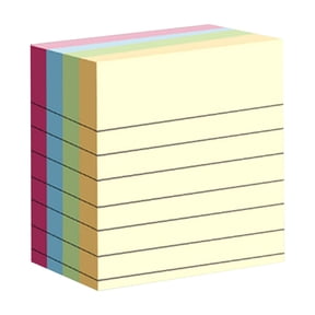 Mr. Pen, Lined Sticky Notes, 3x3, 6 Pads with 45 Sheets Pastel Colors ...