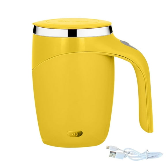 JeashCHAT Self Stirring Coffee Mug, Automatic Magnetic Stirring Coffee Cup, Stainless Steel Electric Mixing Cup, Rechargeable Self Mixing Spinning Cup for Home Office Dorm Travel