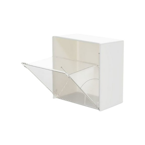 JeashCHAT Self-adhesive Small Storage Box Wall-mounted Storage Box Fresh Household Press Debris Storage Rack To Receive Dust-proof Storage Box Punch-free Finishing Box